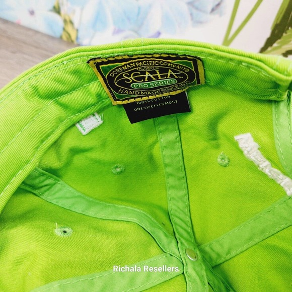 Boccieri Golf Heavy Putter Hat Cap Strap Back Green Scala Pro Series - Picture 7 of 8